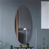 MirrorOutlet The Ovale - Specchio da parete ovale senza cornice, 120 x 50 cm