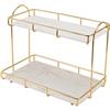 Topiky Organizer da Bagno, 2 Ripiani Salvaspazio per il Bagno, Portaoggetti per Cosmetici, Porta Pennelli da Trucco da Appoggio per il Bagno, Accessori per L'organizzatore di (20 litri)