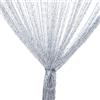 Vidillo Tenda a fili in pannelli per porte, Glitterata Argentata tenda moderna soggiorno 100 x 200 cm frange da muro tenda per finestra, zanzariera, divisorio di stanze, Perfetto Come Schermo Mosca (Grigio)