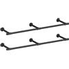 SONGMICS Set di 2 Attaccapanni da Muro, Barra Appendiabiti da Parete, Stile Industriale, Salvaspazio, 30,4 x 170 x 7 cm, Portata di 68 kg, Montaggio Facile, per Piccolo Spazio, Nero HSR104B02