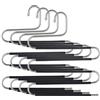 Baroni Home Set di 4 Pezzi Grucce ad S Multiuso con 5 Livelli in Acciaio Inox e Materiale Antiscivolo, Appendini Multipli Salvaspazio per Pantaloni, Sciarpe, Cravatte, Asciugamani, 32 cm
