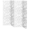 KumuJ 12 divisori da appendere, 40 x 40 cm, divisori in PVC, divisori da appendere per interni, soggiorno, sala da pranzo, camera da letto, bianco, decorazione fai da te (motivo floreale)
