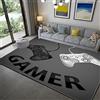 PEIHUODAN Tappeti per Bambini Salotto Gamer Ragazzo Adolescente Tappeto Antiscivolo per Camera da Letto Video Gioco Gaming Spruzzi di Acquerello Flanella Lavabile Tappetino Yoga (Grigio,140 x 180 cm)
