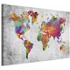 murando Quadro 120x80 cm 1 pezzo Stampa su tela XXL Immagini moderni Murale Fotografia Grafica Decorazione da parete mappa del mondo astratto colorato k-A-0147-b-a