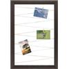 CLAMARO Neo Collage Line Portafoto 50x70 cm | Wenge Marrone Scuro | Cornice verticale con fotoleine in corda di juta e graffette in legno | Ideale come galleria di fotocollage, parete di foto o