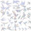 BOMULEZG Adesivi per acchiappasole rotondi a prisma, adesivi per finestre a forma di uccelli anticollisione, adesivi Bird Alert per fermare gli uccelli, per porte-finestre, sala da pranzo, camera da letto (40)