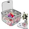 Qizeroty Scatola organizer per per capelli, contenitore per per capelli - Porta fermagli per capelli trasparente | Porta per capelli, cassetta degli attrezzi con coperchio, conten