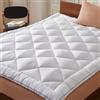 CASABEL Topper Matrimoniale 180x200, Coprimaterasso Matrimoniale imbottito in Microfibra 1000 GSM, Traspirante & Antiscivolo, con Angoli Elastici, Lavabile in Lavatrice