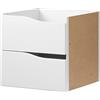 IKEA KALLAX - Inserto con 2 cassetti, 33 x 33 cm, a forma di onde/bianco