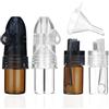 HSUYUN 4 Pezzi Bottiglie di Spezia Tascabili, Dosatore di Spezia in Polvere 36 mm e 53 mm, Contenitori Spezie con Cucchiaio e Imbuto, Portatile Dispenser per Spezie, pCampeggio, Picnic e Viaggi