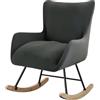 Mswborml Stampato Coprisedie Sedia a Dondolo 4/2 Pezzi, Elasticizzato Copripoltrona con Braccioli a Dondolo, Scandinave Coprisedili Dondolo 1 Posti, Lavable Copertura Sedia Dondolo Esterno,C,1PC