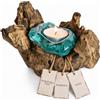 Wogeka Portalumino, Regalo Decorativo, Gamal, Radica, Teak, vetro