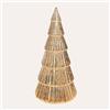Keyhomestore- Alberello in plastica, Color Oro a LED, Decorazione Natalizia. Altezza 28 cm, Diametro 14 cm. Ideale Come soprammobile da Decorazione, Centrotavola.