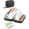 Homaskylynn Set A8 Portapillole Impermeabile, Organizer Settimanale Con 14 Buste per Medicinali Codificate a Colori, Custodia Da Viaggio Riutilizzabile, Grande Contenitore Portatile Farmaci, Vitamine(Nero)