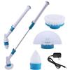 Odziezet Spazzola Elettrica per Pulire Rotante Senza Fili per Pulizia Bagno Ricaricabile con 3 Spazzole (Blu, Kit)