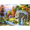 QENSPE 5D Diamond Painting Paesaggio, Kit per Diamond Painting Adulti, Pittura Diamante Fai da Te, Albero Fiume Diamond Painting Kit Completo per Bambini, DIY Casa Decorazione 30x40cm