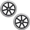 RUIRUME Due Ruote Solide da 8 Pollici con Un Diametro di 20 cm. Ruota Anteriore for Sedia a rotelle Ruota for Sedia a rotelle con Pneumatico Solido Grigio Nero (Color : Gray, Size : Narrow Wheel)