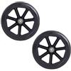 RUIRUME Due Ruote Solide da 8 Pollici con Un Diametro di 20 cm. Ruota Anteriore for Sedia a rotelle Ruota for Sedia a rotelle con Pneumatico Solido Grigio Nero (Color : Black, Size : Narrow Wheel)
