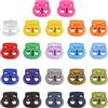 EUGENEKELLY 22 Pezzi Doppio Foro Serrature a Cordo Rotondo Colorato, Cordo Stopper con 2 Fori, Cordo Pull Slide Stopper, Fermacorda a Molla in Plastica,per sport, zaini,escursionismo