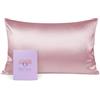 OLESILK 100% Mulbery Silk Pillowcase with Hidden Zipper for Hair And Skin, Both Sides 19mm Charmeuse Gift Box 1pc - Lotus, 50x70cm