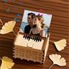 RJSQAQE Carillon digitale personalizzato - Carillon in legno personalizzato con foto e testo, regali vintage unici e personalizzabili per lui, sua figlia, suo figlio, per Natale, San Valentino. (Wood)