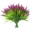 MUYAPAY 12 Pezzi Lavanda Artificiale Bouquet Fiori di Lavanda Finti in Plastica Decorazioni Artificiali Pianta Artificiale Fiori Decorativi per Esterno Feste Matrimoni Giardino Balcone (Viola)