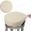 Buyue, coprisedia rotondo per sgabello da bar, lavabile, in tessuto jacquard, Beige, 1pc/Dia.16.5-18.5