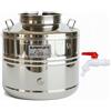 Orso Chef Fusto Inox 15 Litri per Olio e Vino - Extra Strong SALDATO Non Perdite in Acciaio con Rubinetto | Bidone Tanica Barile per Olio d'Oliva, Vino, Liquidi Alimentari