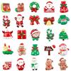 BUZUYIWAR 25 Figurine Miniatura in Resina di Babbo Natale, Mini Figurina Albero di Natale, Oggetti Natalizi, Mini Pupazzo di Neve, Decorazione per Regalo, Busta, Carte Augurali per Bambini, Attività Creative
