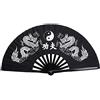 ROSETOR - Ventilatore cinese Tai Chi Tai Chi/Kung Fu/Arti Marziali Kung Fu pieghevole con design drago