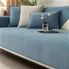 Peticehi Funny Fuzzy Sofa Cover, Herringbone Chenille Fabric Furniture Protector Sofa Cover, Cosy Solid Colour Non-Slip Couch Cover (Lake Blue,90 * 180cm)