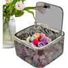 Qizeroty Scatola organizer per per capelli, contenitore per per capelli, Porta fermagli per capelli trasparente, Custodia con coperchio, cassetta degli attrezzi per fermaglio per capelli co