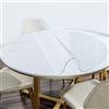 zhijiaqian456 Tovaglia Rotonda Copritavoli Trasparenti in PVC Impermeabile Antimacchia Vetro Morbido Piatto di Cristallo Copertura di Protezione per mobili 2mm (60cm,Transparent - Rund)