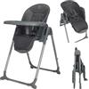 Maxi-Cosi Ava2,Seggiolone Pappa 0-3 Anni (Fino a 15 kg), Seggiolone Pieghevole Compatto, Leggero (9,45 kg), 5 Reclinazioni e 6 Altezze, Vassoio Rimovibile Con Una Mano, 2 Ruote, Elegance Graphite