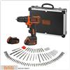 BLACK + DECKER Trapano Avvitatore 2 Batterie+100 Accessori Black + Decker / BDCDD12BAFC-QW