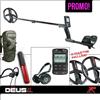 XP Metal Detectors Metal Detector Deus 2 Full RC+WS6 ST + 2 piastre A SCELTA, Pinpointer MI-6, Cuffie ossee, Zaino 240 / PROMO