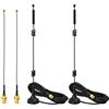 Bingfu Antenna WiFi 2.4GHz 5GHz RP-SMA Maschio + Cavo Micro Coassiale 15 cm