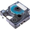 Q-Connect Nastro Q-Connect compatibile con etichettatrici Dymo D1 Label Manager 9 mm x 7 m nero/trasparente - KF18847 - F10472