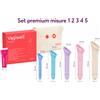 Vagiwell - Dilatatori Vaginali Set Premium Confezione 5 Pezzi + Beauty Case In Cotone e Gel Lubrificante Animé 50 Ml