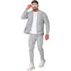 DONYKARRY Tracksuits Da Uomo 2 Pezzi Camicia Sportiva Con Colletto Da Baseball Felpa Set Tuta Da Uomo Allenamento Top & Bottom Set Sport Jogging Suit Set