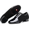 LYXYGMV Scarpe da ballo standard uomo, scarpe sala, traspiranti, con tacco basso, suola morbida, for esercizi, tango, danza moderna, sport Per Balli Latino-americani, Salsa(Black 2.5cm two fur,44)