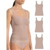Risalti Canotta Donna Spalla Larga in Microfibra Senza Cuciture 3 Pz | Canottiera Donna Intimo Elasticizzata, Top Traspirante Senza Etichette, Tessuto Morbido e Delicato, Made in Italy