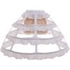 GRACEART Sottogonna Petticoat Donna Gonna 3 Cerchio Crinolina Lace (Bianca)