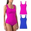 Risalti Canotta Donna Spalla Larga in Microfibra Senza Cuciture 3 Pz | Canottiera Donna Intimo Elasticizzata, Top Traspirante Senza Etichette, Tessuto Morbido e Delicato, Made in Italy