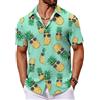 COOFANDY Camicia A Maniche Corte da Uomo Camicia Hawaiana Camicia Estiva Tropicale Leggere Camicia Floreale con Bottoni Camicia da Spiaggia