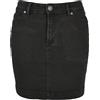 Urban Classics Ladies Organic Stretch Denim Mini Skirt Donna Minigonna Nero