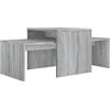 vidaXL Set di Tavolini Grigio Sonoma 100x48x40 cm Legno Multistrato