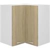 vidaXL Hanghoekkast Lyon 57x57x60 cm bewerkt hout sonoma eikenkleurig