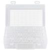 URSXODAWQ Scatola per pittura con diamanti a 64 slot, organizer per accessori per ricamo, custodia portatile per perline con 64 mini contenitori e adesivi per artigianato fai-da-te,