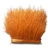 LONDGEN Frangia di piume di struzzo arancione da 2 yard, larghezza 10-15,2 cm, per costumi fai da te, cucito, artigianato, decorazione, accessori per abiti, forniture per feste, outfit per festival